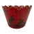 1950s-70s Chinoiserie Red Toleware Cachepot or Jardiniere For Sale
