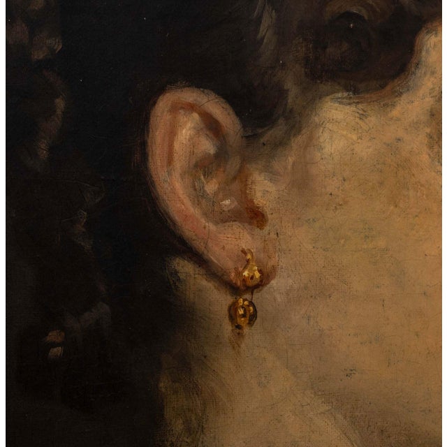 Late 19th Century Heinrich Weber Portrait of a Lady Oil on Canvas For Sale - Image 5 of 8
