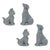 Kenneth Ludwig Chicago Modern Sitting Dog and Cat Figurine (Set of 4) For Sale - Image 4 of 4