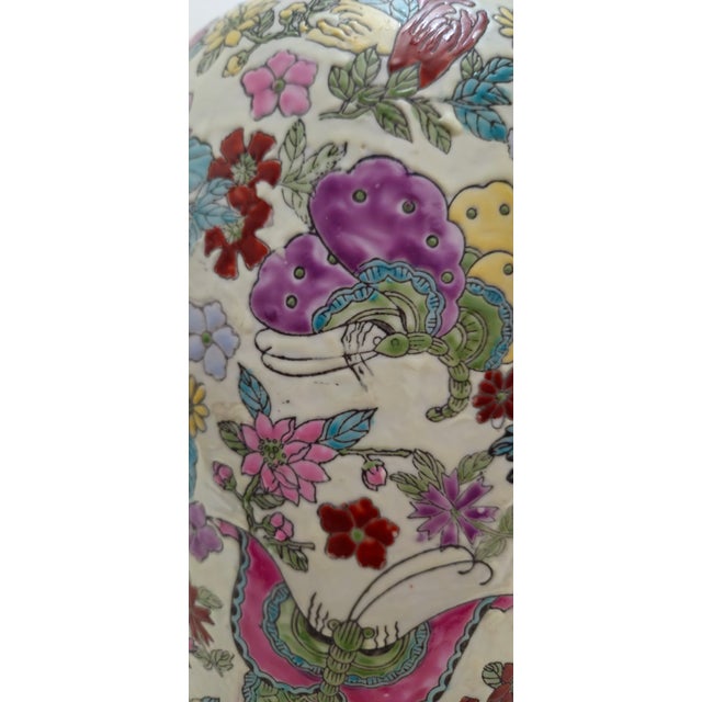 Mid Century Chinese Mille Fleurs Porcelain Vase For Sale - Image 11 of 16