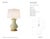 Chapman & Myers by Visual Comfort Signature Deauville Table Lamp in Celadon Crackle with Linen Shade Designer: Chapman &...