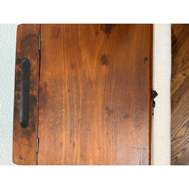 Late 18th Century Antique Victorian Solid Walnut Lap Desk Writing Slope With Original Lock, C. 1870–1900 For Sale - Image 5 of 12