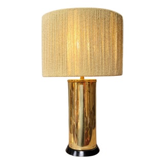 Brass Table Lamp Manner of Curtis Jere For Sale