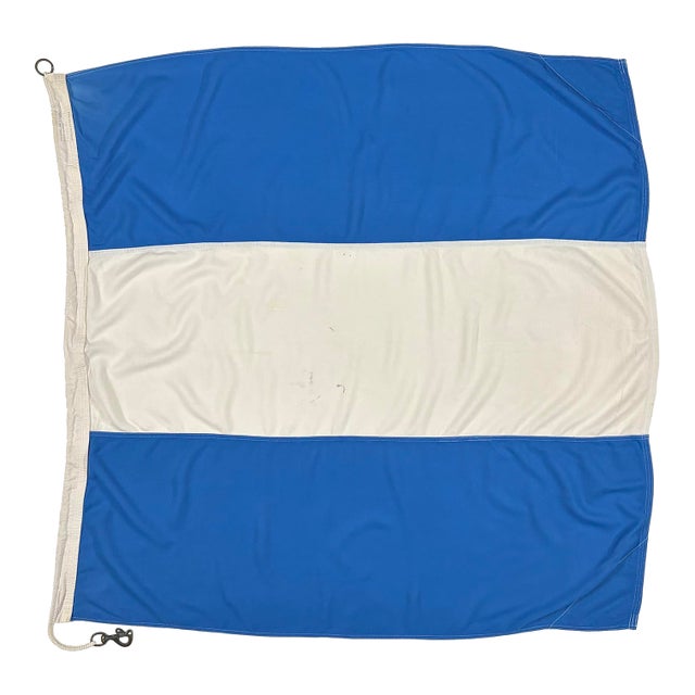 Large Vintage Sewn Nautical Signal Flag For Sale