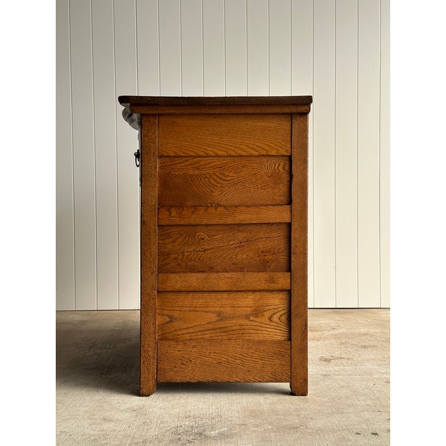 Late 19th Century Antique Serpentine Oak Chest of Drawers For Sale - Image 17 of 18