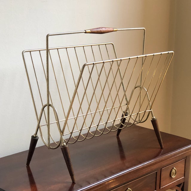 1950s Mid-Century Modern McCobb-Style Magazine Rack For Sale - Image 10 of 10