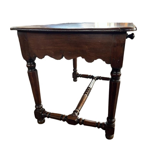 Antique French Walnut Side Table For Sale - Image 4 of 17