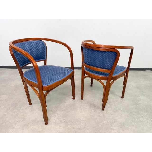 Vienna Secession Three-Piece Salon Suite Model No. 715 by Gustav Siegel from Jacob & Josef Kohn, 1890s, Set of 3 For Sale - Image 14 of 18
