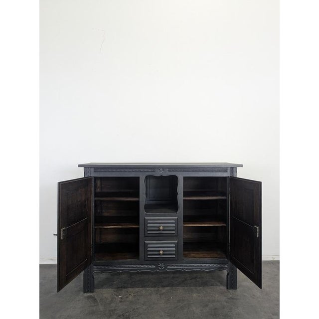 Painted Black Buffet in the style of Dudouyt For Sale - Image 4 of 7