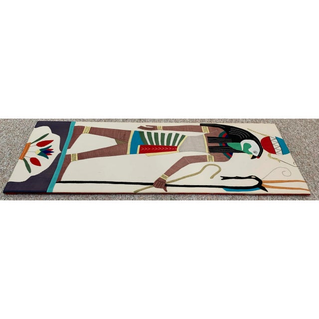 African Vintage Modern Cotton Appliqued Egyptian Panel For Sale - Image 3 of 9