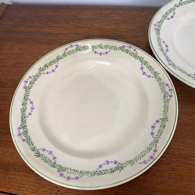 Antique Longwy Plates, 1890s, Set of 4 For Sale - Image 7 of 11