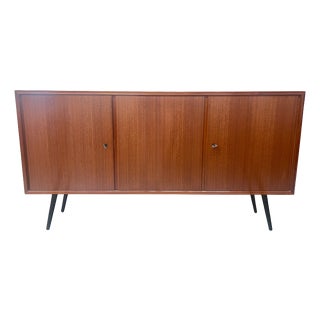 Mid-Century Modern German Teak Sideboard, 1960s For Sale