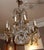 Exceptional period French eight-light gilt bronze chandelier having very large thick crystals. These large, thick crystals...
