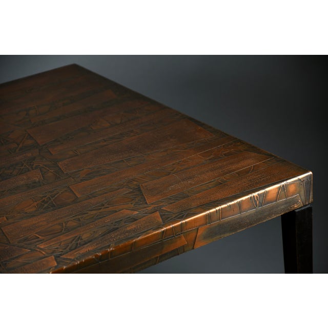 Vintage Sculptural Hammered Copper Coffee Table by Heinz Lilienthal, Germany, 1960s For Sale - Image 18 of 18