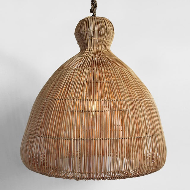 Rattan Mushroom Lantern Large Chairish