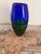 1980s Michael Scheiner for Dansk Postmodern Cobalt Blue & Green Art Glass Vase For Sale In Naples, FL - Image 6 of 7
