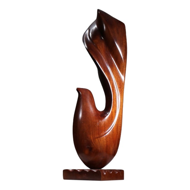 Abstract Wooden Sculpture, 1980s For Sale