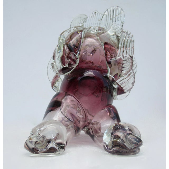 1950s Vintage C.1950's-60's Ercole Barovier' Barovier' E Toso Italian Hand-Blown Murano Lion For Sale - Image 5 of 13