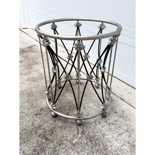 Hooker Furniture Sanctuary Pirouette Two-Tone Flower Metal Dining Table Base For Sale - Image 11 of 11
