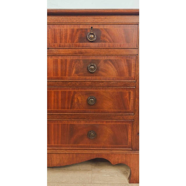 Wood Chest of Drawers in Mahogany Drop Handles, 1980 For Sale - Image 7 of 14