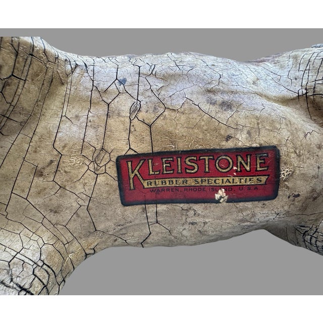 Early 20th Century Antique C1910 Kleistone Rubber Scottie Terrier Dog Doorstop 14” Rare Original For Sale - Image 5 of 7