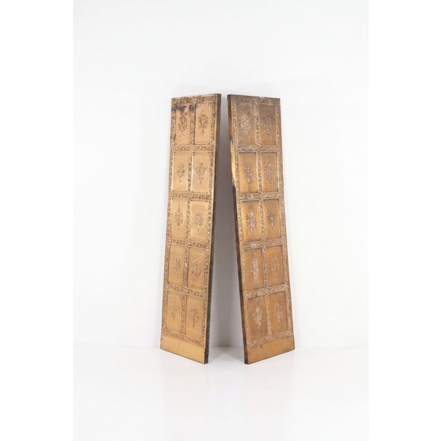 Pair of Brass Architectural Elevator Doors in the Style of Louis Sullivan From a Chicago Building 1930c. For Sale In Chicago - Image 6 of 14