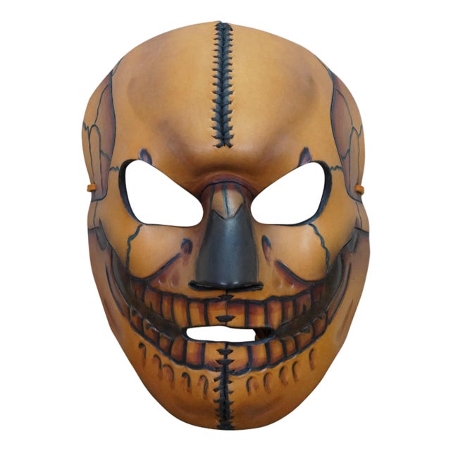 Leather Skull Face Mask Day of the Dead Carnival Mardi Gras Halloween For Sale