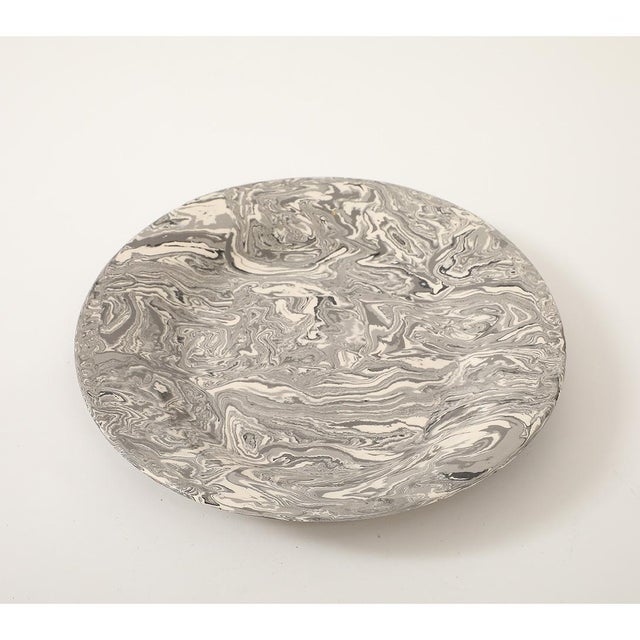 Late 20th Century Vintage Marbleized Platter I For Sale - Image 5 of 10