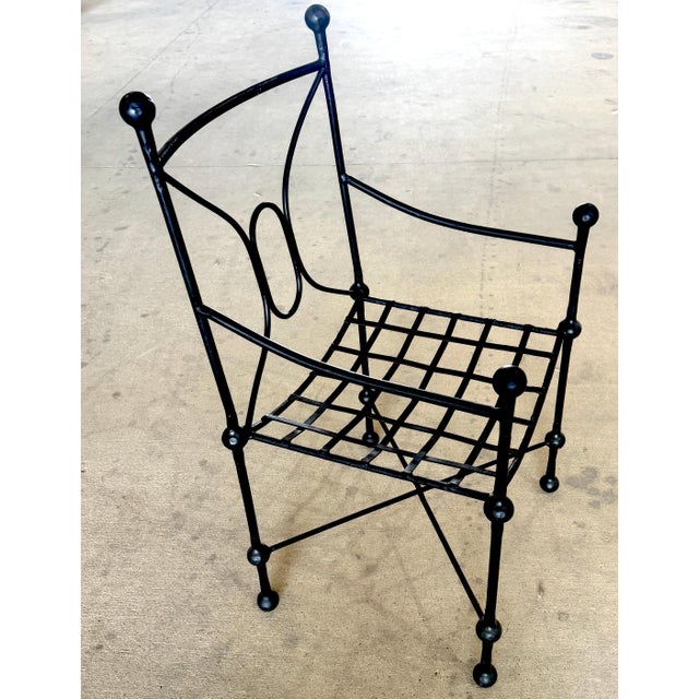 Set of Six Italian Wrought Iron Armchairs, Attributed to Mario Papperzini, 1960s For Sale - Image 10 of 18