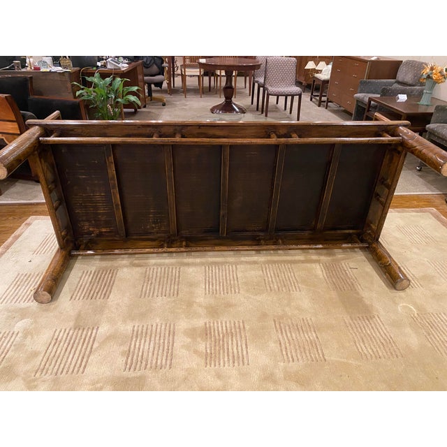 Vintage Chinese Daybed, Elmwood Latice Rails in Ming Style C. 1940 For Sale - Image 10 of 11
