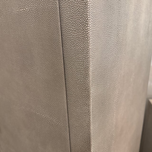 Gray Restoration Hardware Graydon Shagreen Cabinet For Sale - Image 8 of 12