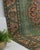 1970s Vintage Handmade Wool Cotton Green Area Rug For Sale - Image 9 of 12