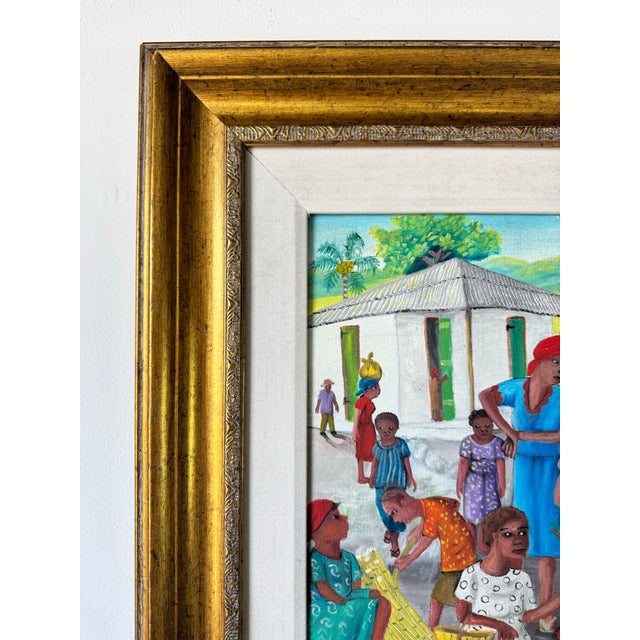 Louines Mentor (Haiti,1936-?) Oil on Canvas Painting, Framed/ Sold For Sale - Image 10 of 11