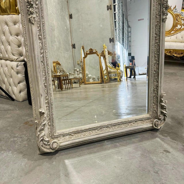 French French Style Gray Birds Wall Mirror For Sale - Image 3 of 9