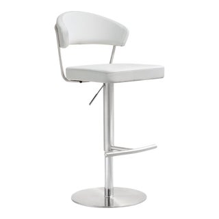 Cosmo White Steel Bar Stool For Sale