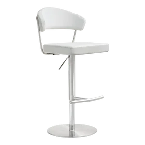Cosmo White Steel Bar Stool