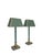 Mid-Century Modern Brass and Green-Painted Metal Table Lamps by Kullmann, 1970, Set of 2 For Sale - Image 3 of 14