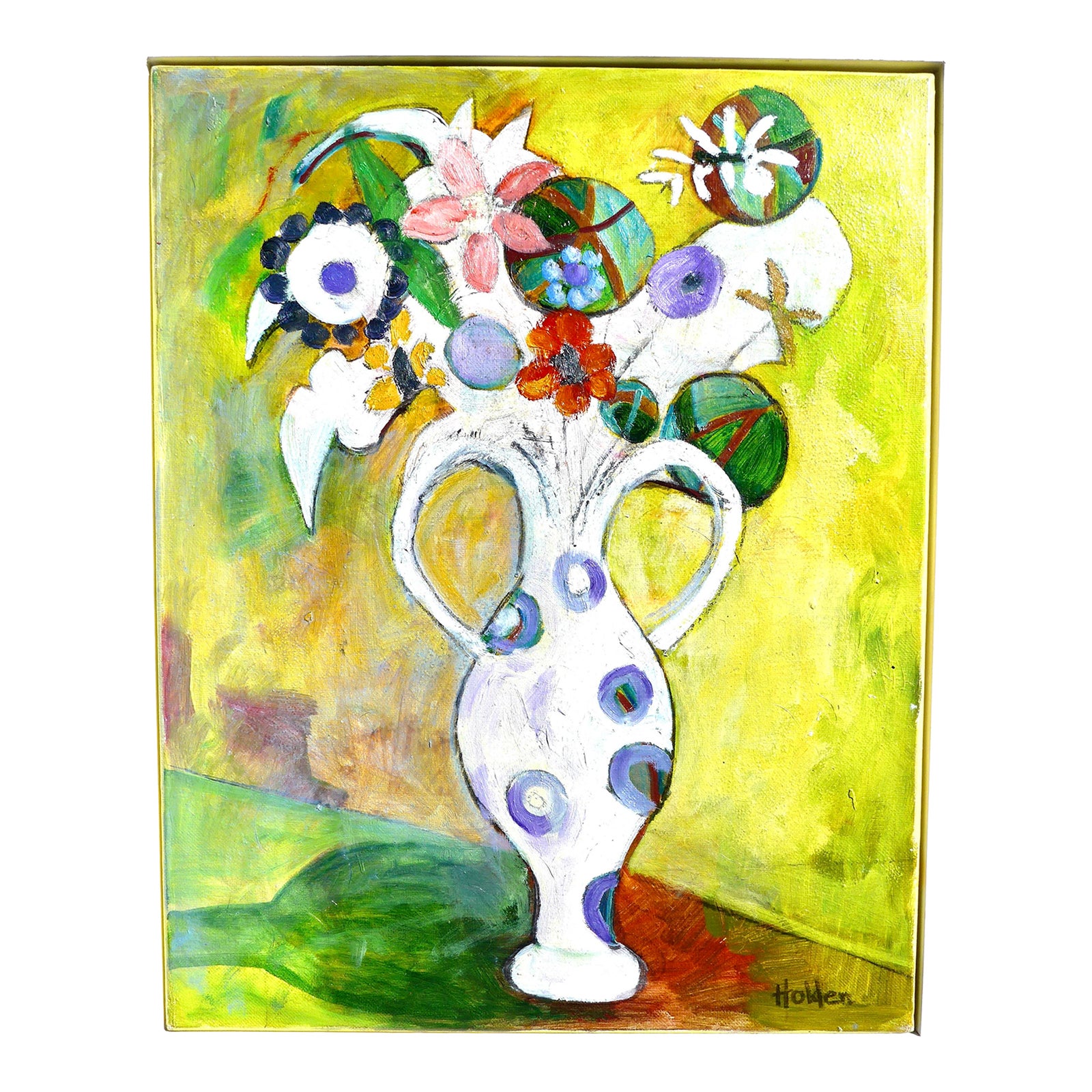 Martha Holden “ Flowers in a Vase”, Framed Oil Painting Chairish