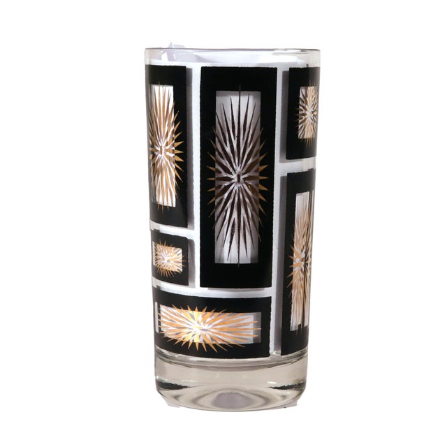 1950s Mid-Century Modern Drinking Glasses With Holder-Set of Eight - 9 pcs For Sale - Image 9 of 16