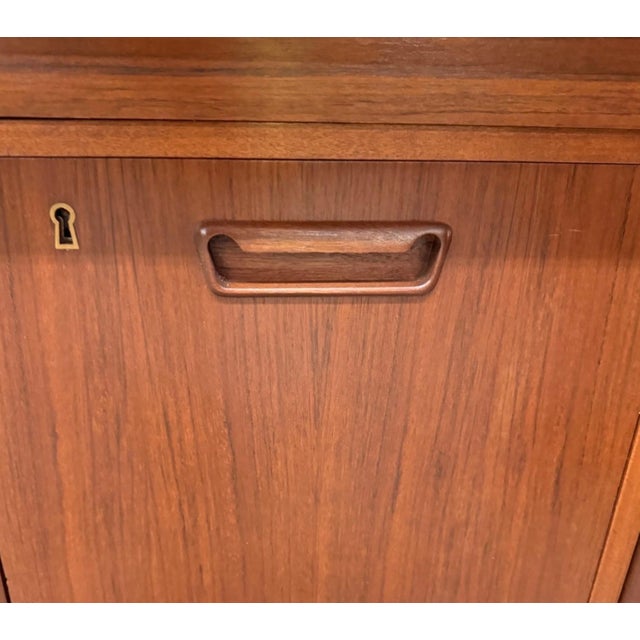 Mid-Century Danish Modern Teak Executive's Desk - Refinished! For Sale - Image 12 of 13
