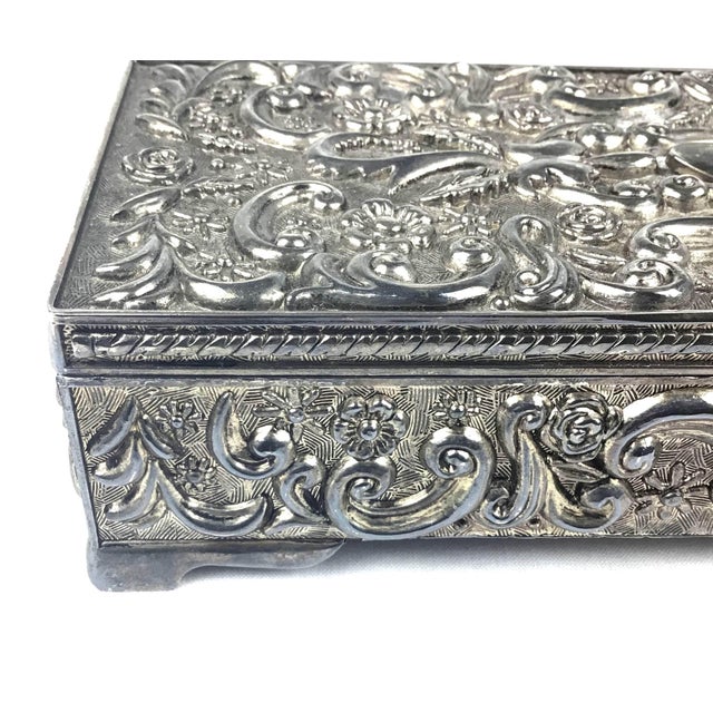 Vintage Circa 1992 Godinger Silver Lidded Jewelry Box Chairish