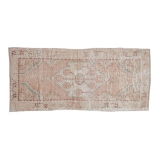 Vintage Distressed Oushak Rug Runner - 2'6" X 5'6" For Sale