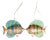 Cloisonné Striped Fish Christmas Ornaments - a Pair For Sale