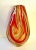 Stunning midcentury modern Murano Attributed Glass vase circa the Atomic era of the late 1950s to early 1960s showcases a...