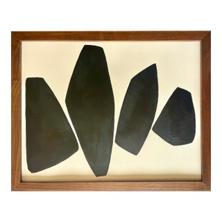 2026 "Il Tracollo" Abstract Minimalist Painting on Paper by Artist r.k. Red For Sale