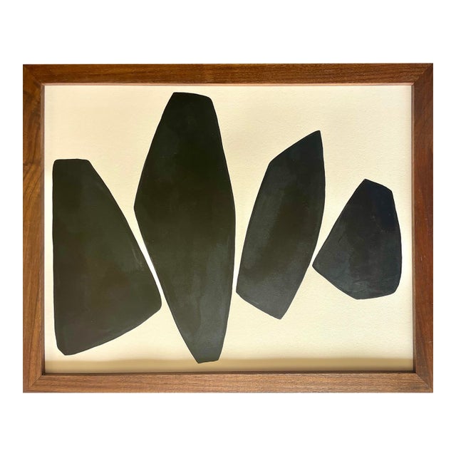 2026 "Il Tracollo" Abstract Minimalist Painting on Paper by Artist r.k. Red For Sale