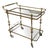 Vintage Brass Crystal Double Shelf Bar Trolley, 2000 For Sale