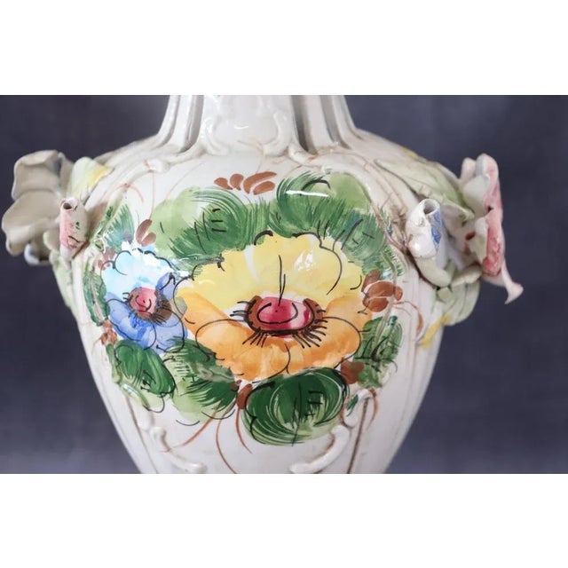 1990s Hand-Painted Ceramic Vase by Bassano, 1990s For Sale - Image 5 of 11