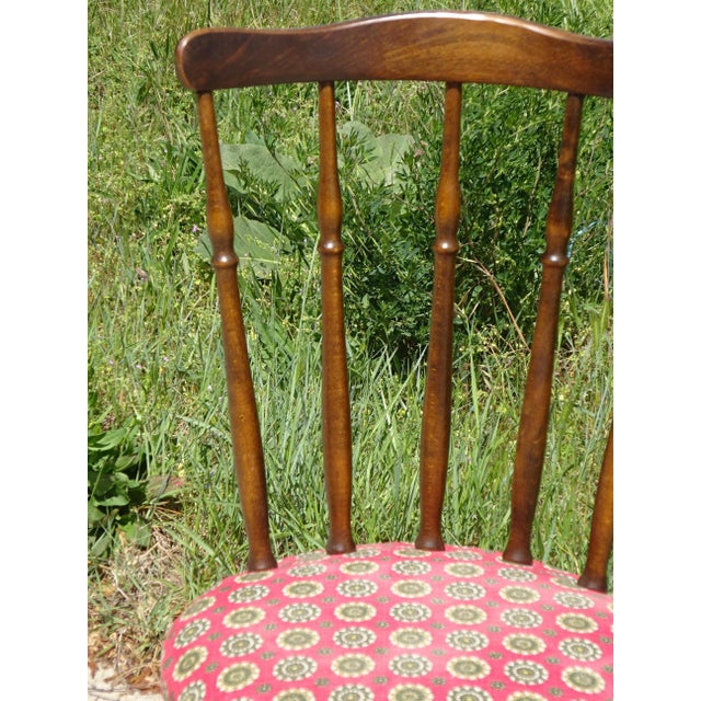 Wood and Fabric Chairs, Set of 2 For Sale - Image 4 of 18