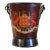 Early 20th Century English Hand-Painted Iron Coal Bucket With Coat of Arms For Sale